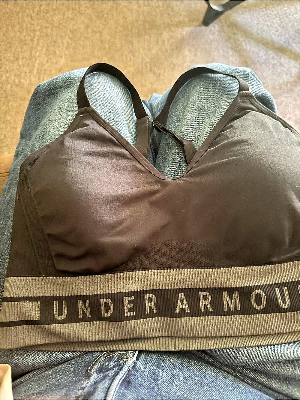 Under Armour UA Seamless Low Long Sports Bra Black